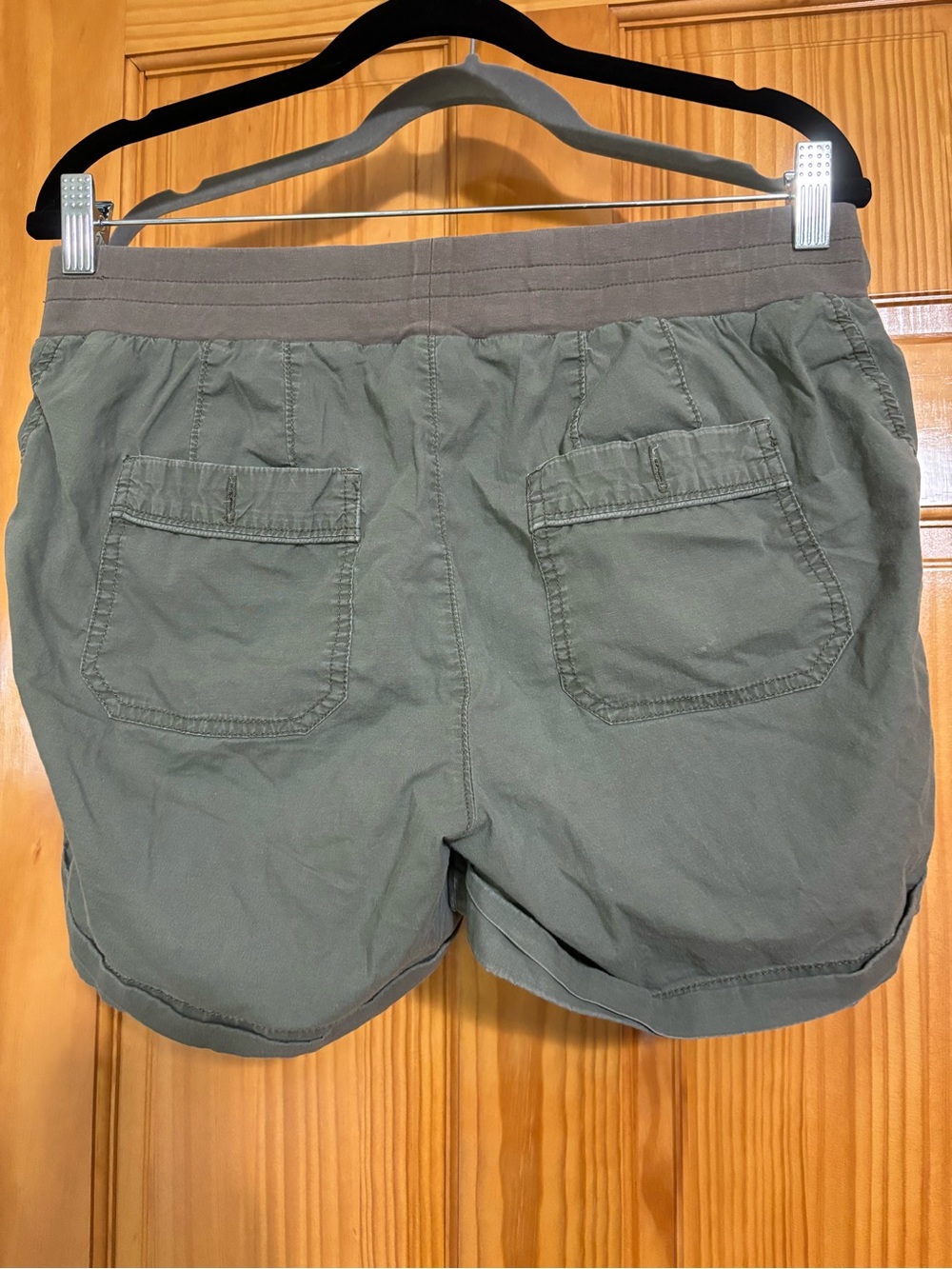 Motherhood Maternity Olive Drawstring Athletic Shorts - Picture 2 of 3